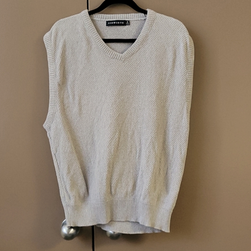 Ashworth Cream Sweater Vest Medium